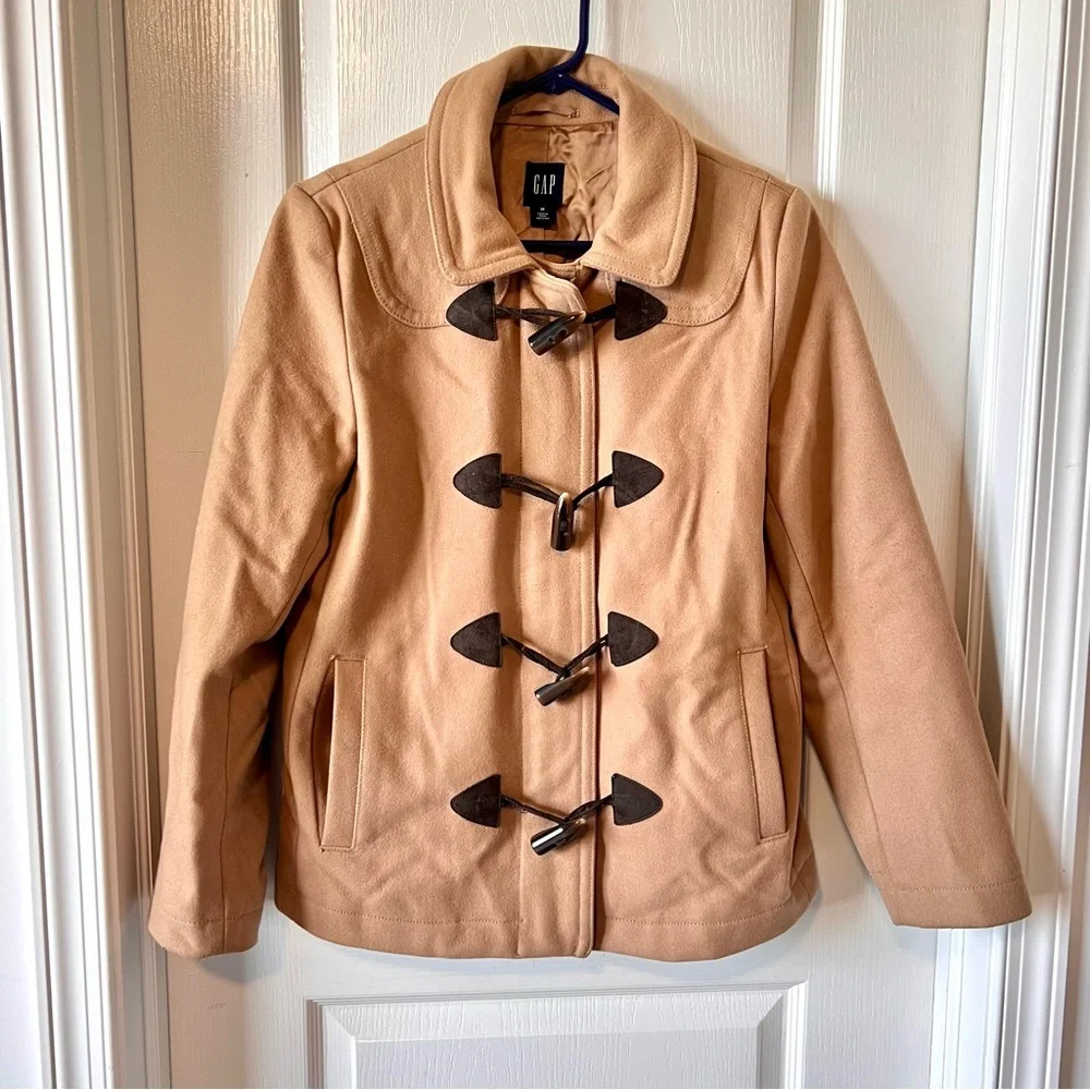 GAP Wool Blend Toggle/Zip Pea Coat—SZ. Medium - Picture 14 of 17